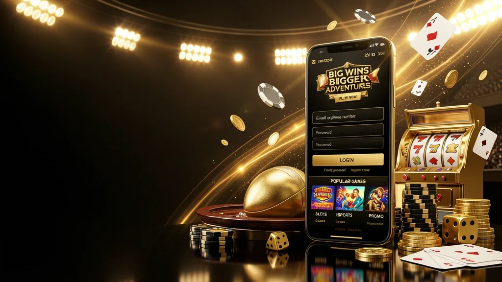 Smartphone com plataforma de cassino e apostas esportivas, roleta e futebol